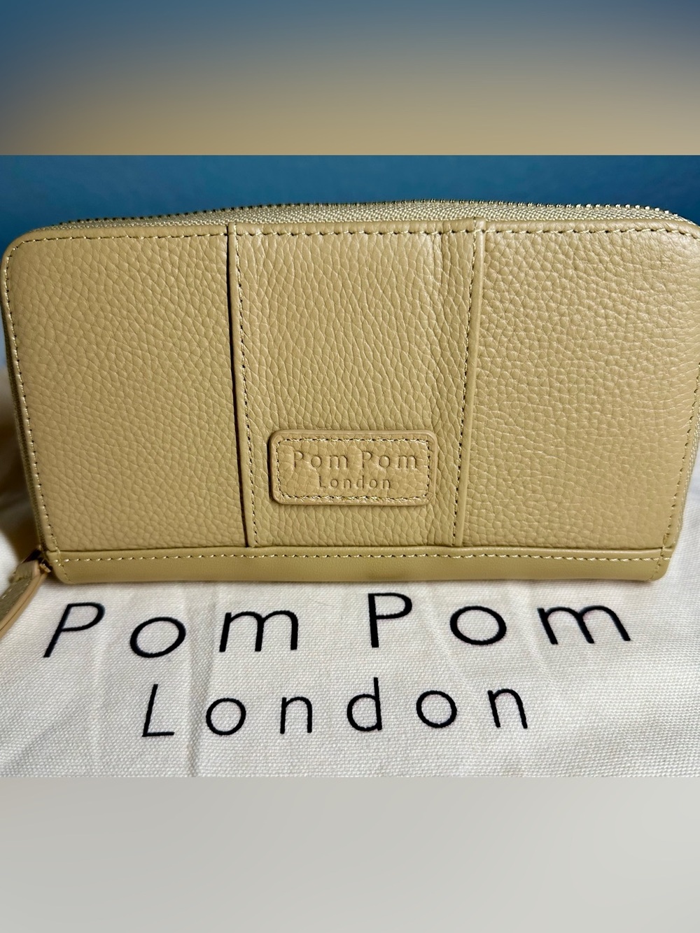 Pom Pom London Maple Zippy Wallet Leather